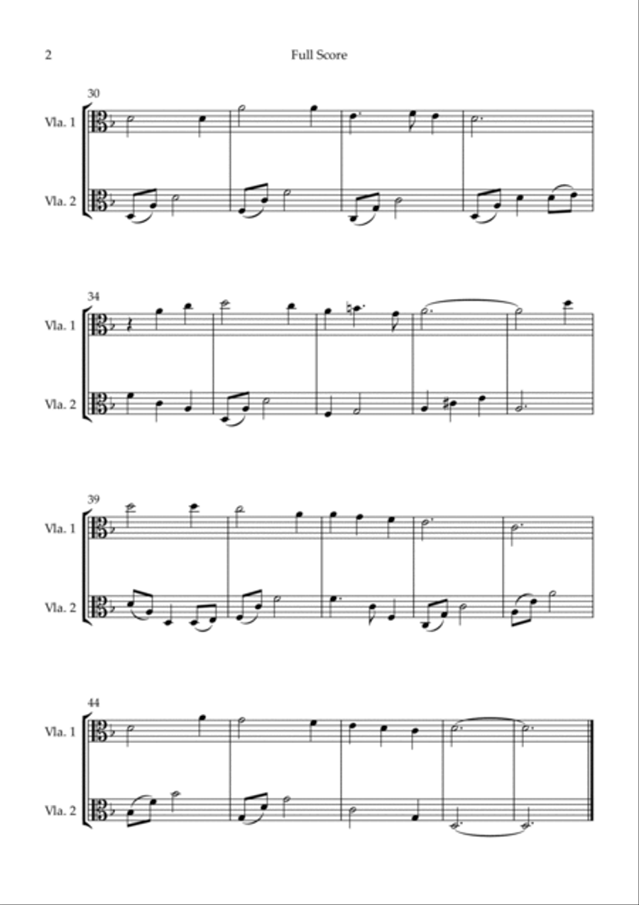 Scarborough Fair for Viola Duo Scarborough Fair for Viola Duo String Duet scores gallery preview page 2