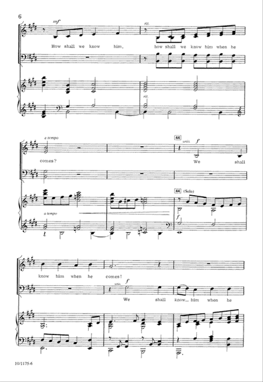 How Shall We Know Him? 4-Part scores gallery preview page 6