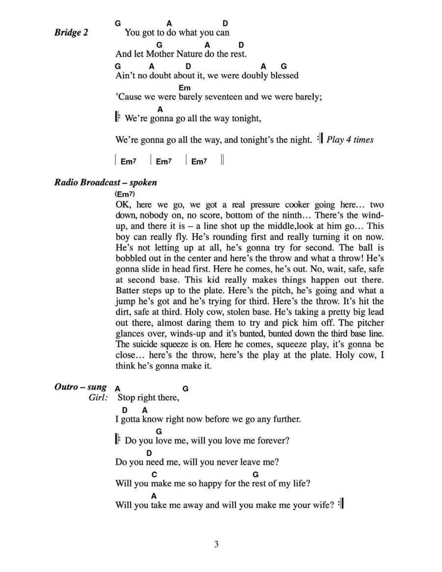 Paradise By The Dashboard Light Acoustic Guitar scores gallery preview page 3