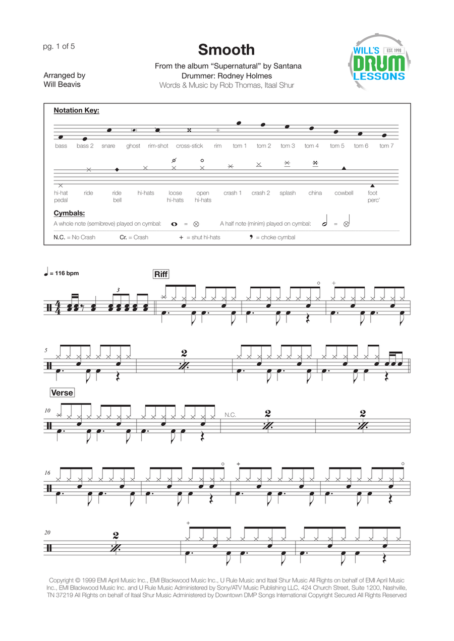 Smooth Smooth Drum Set scores gallery preview page 1