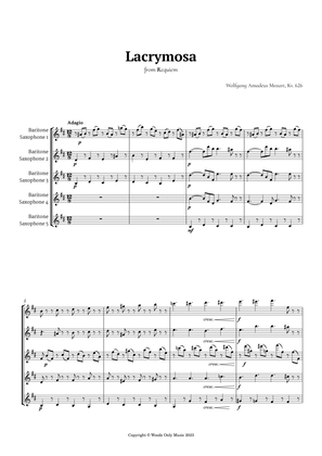Lacrymosa by Mozart for Baritone Sax Quintet