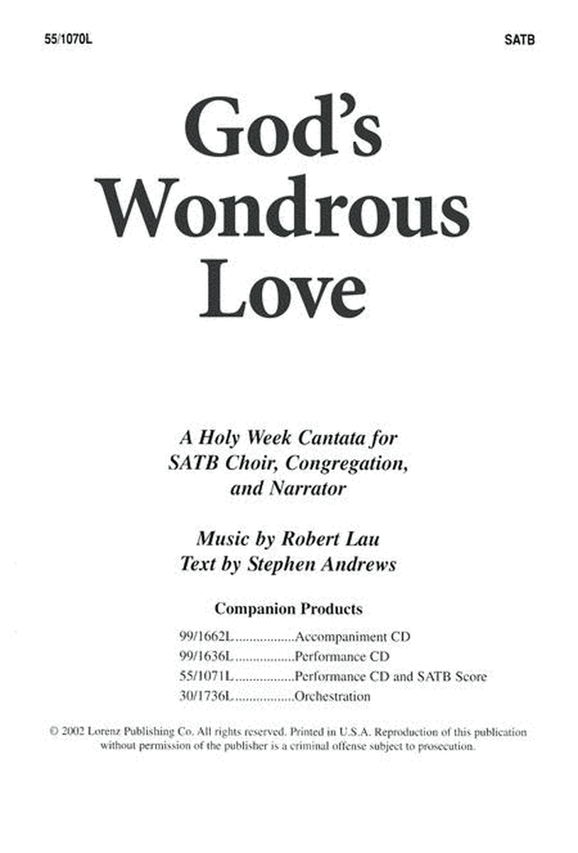 God's Wondrous Love image number null