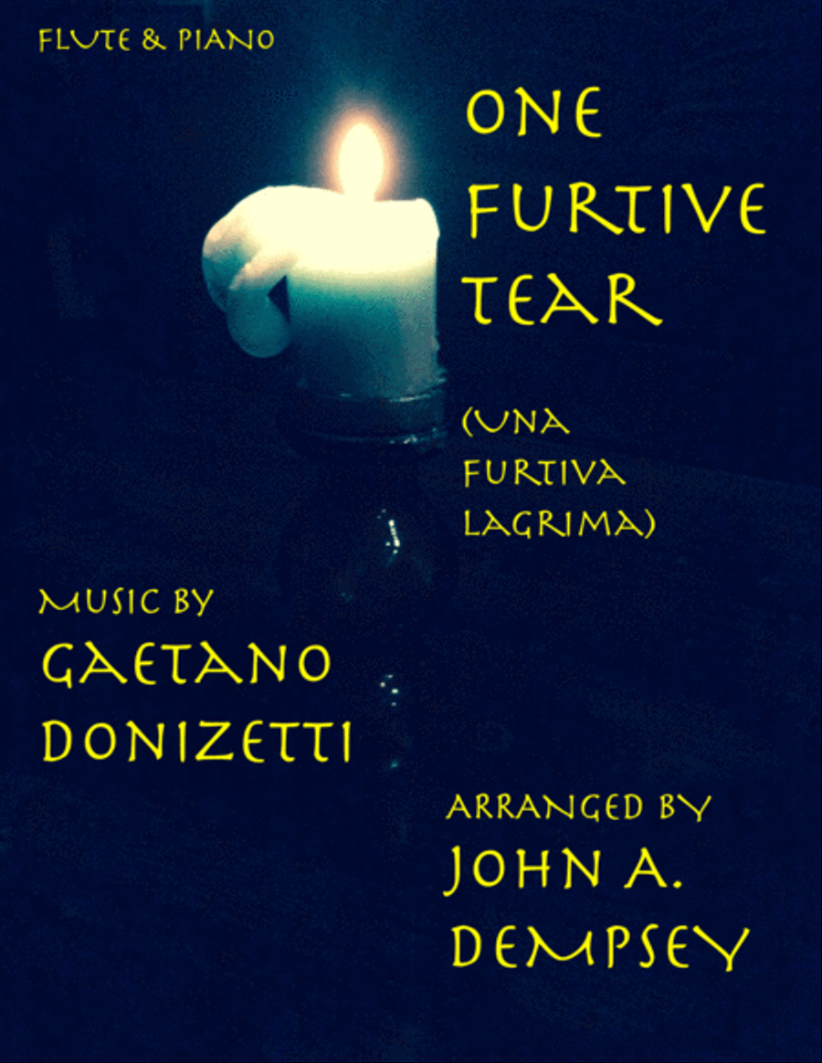 Una Furtiva Lagrima (One Furtive Tear): Flute and Piano Flute Solo scores gallery preview page 1