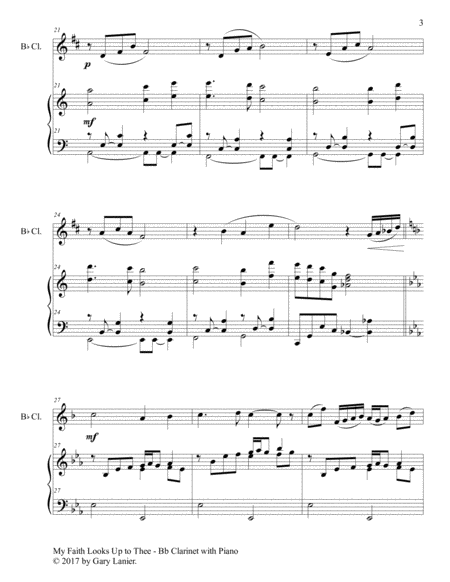 3 Hymns of Faith, Blessing & Praise (For Bb Clarinet & Piano with Score/Parts) image number null