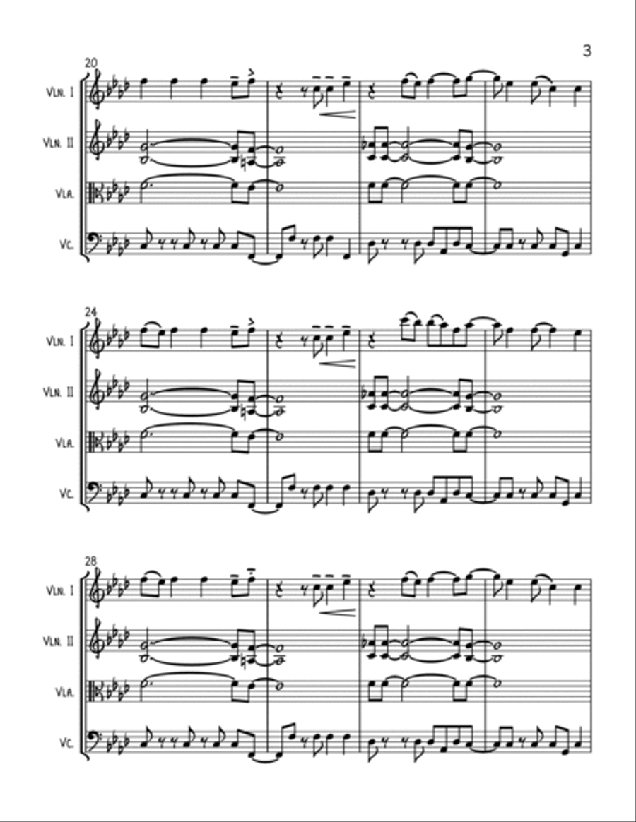 Happy String Quartet scores gallery preview page 3
