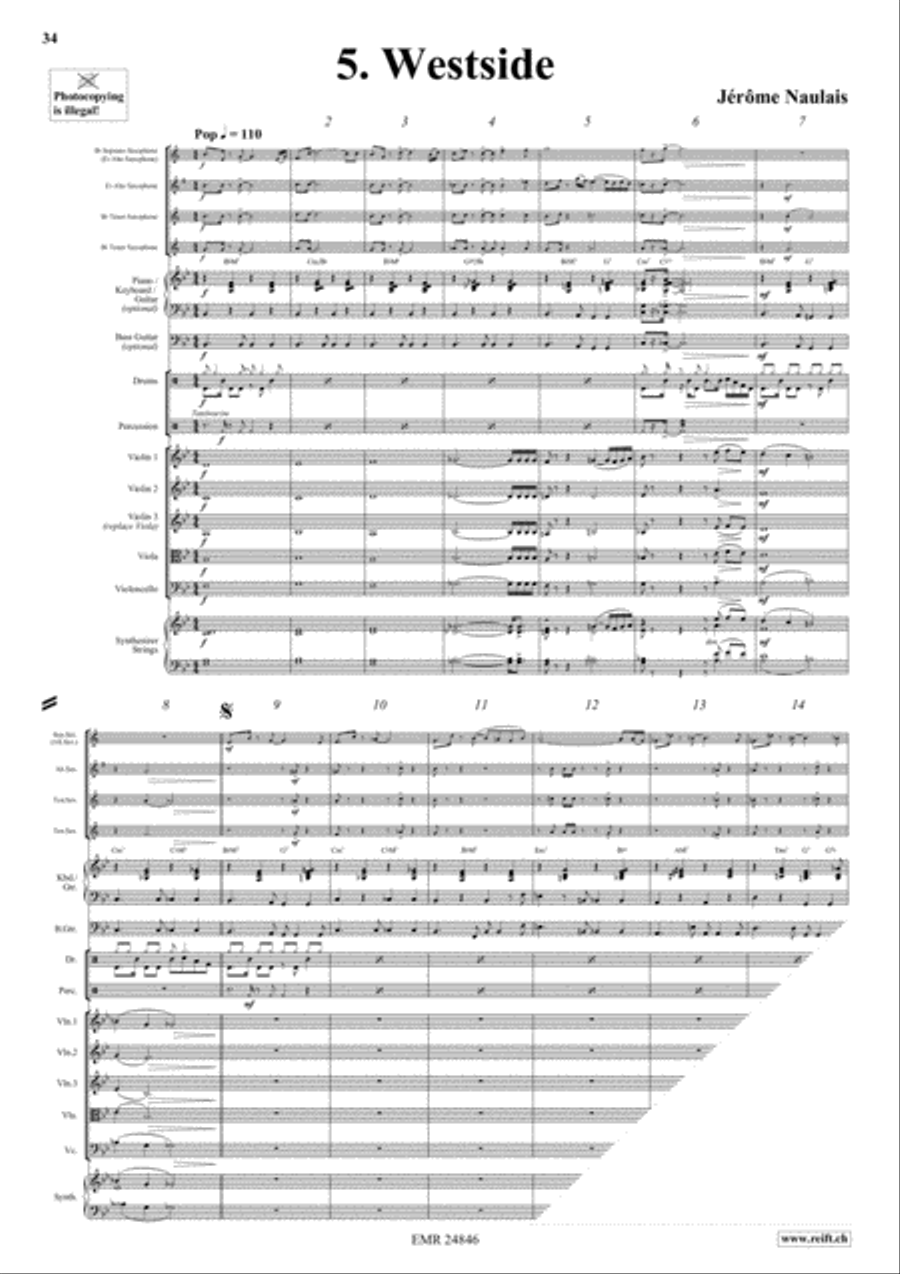 Play With Your Band Volume 4 Saxophone Ensemble scores gallery preview page 8