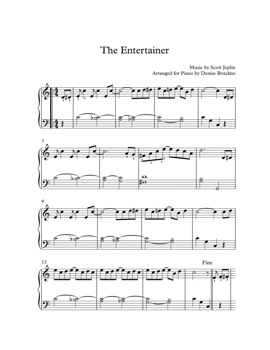 The Entertainer Piano Solo scores gallery preview page 1