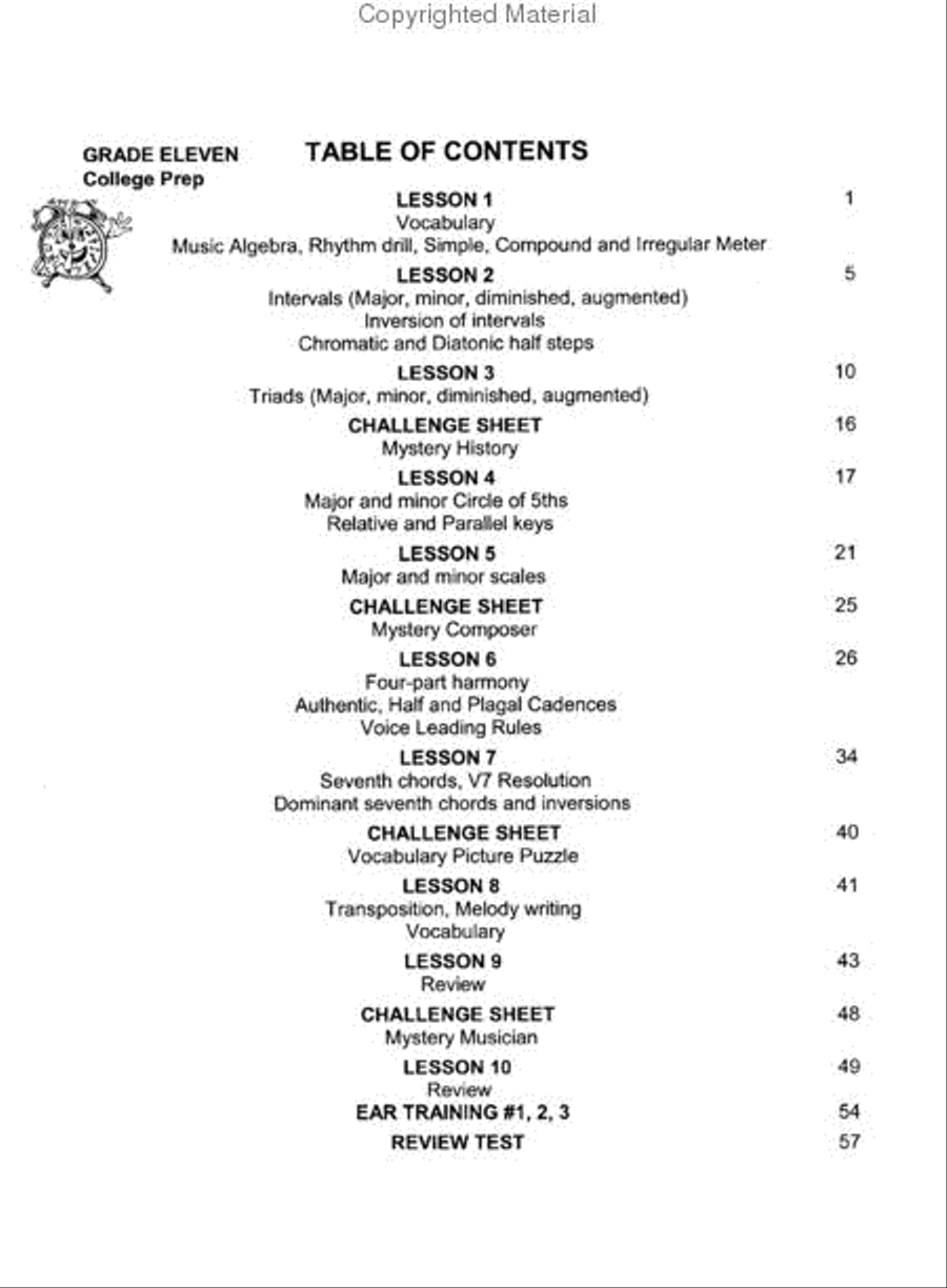 Theory Time Grade 11 Workbook Piano Method scores gallery preview page 2