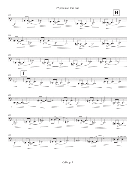 L'Après-midi d'un faun (2021) for soprano and string quartet, cello part