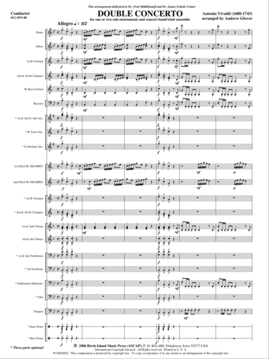 Double Concerto Double Concerto Concert Band scores gallery preview page 2