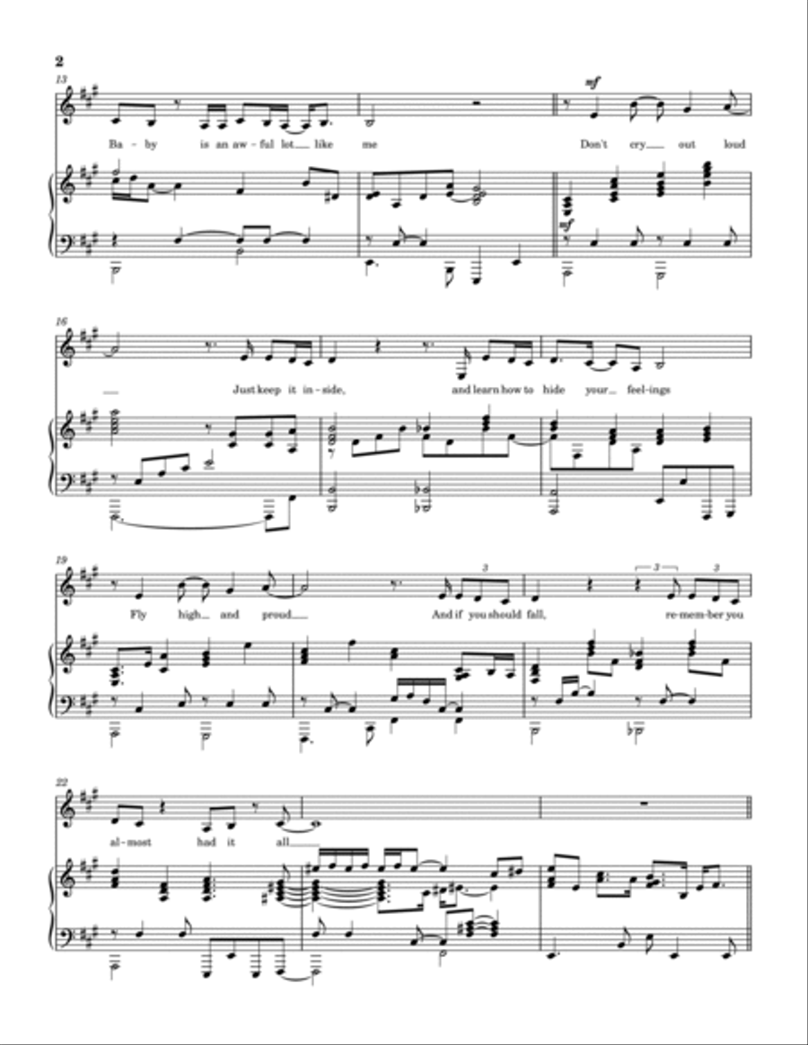 Don't Cry Out Loud (We Don't Cry Out Loud) Voice scores gallery preview page 2