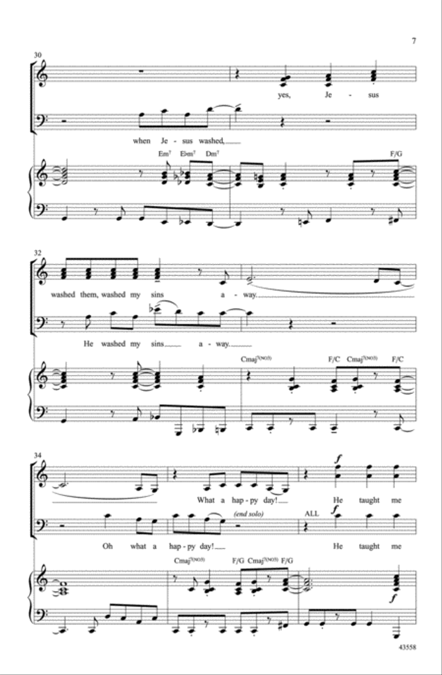 Oh Happy Day Choir scores gallery preview page 5