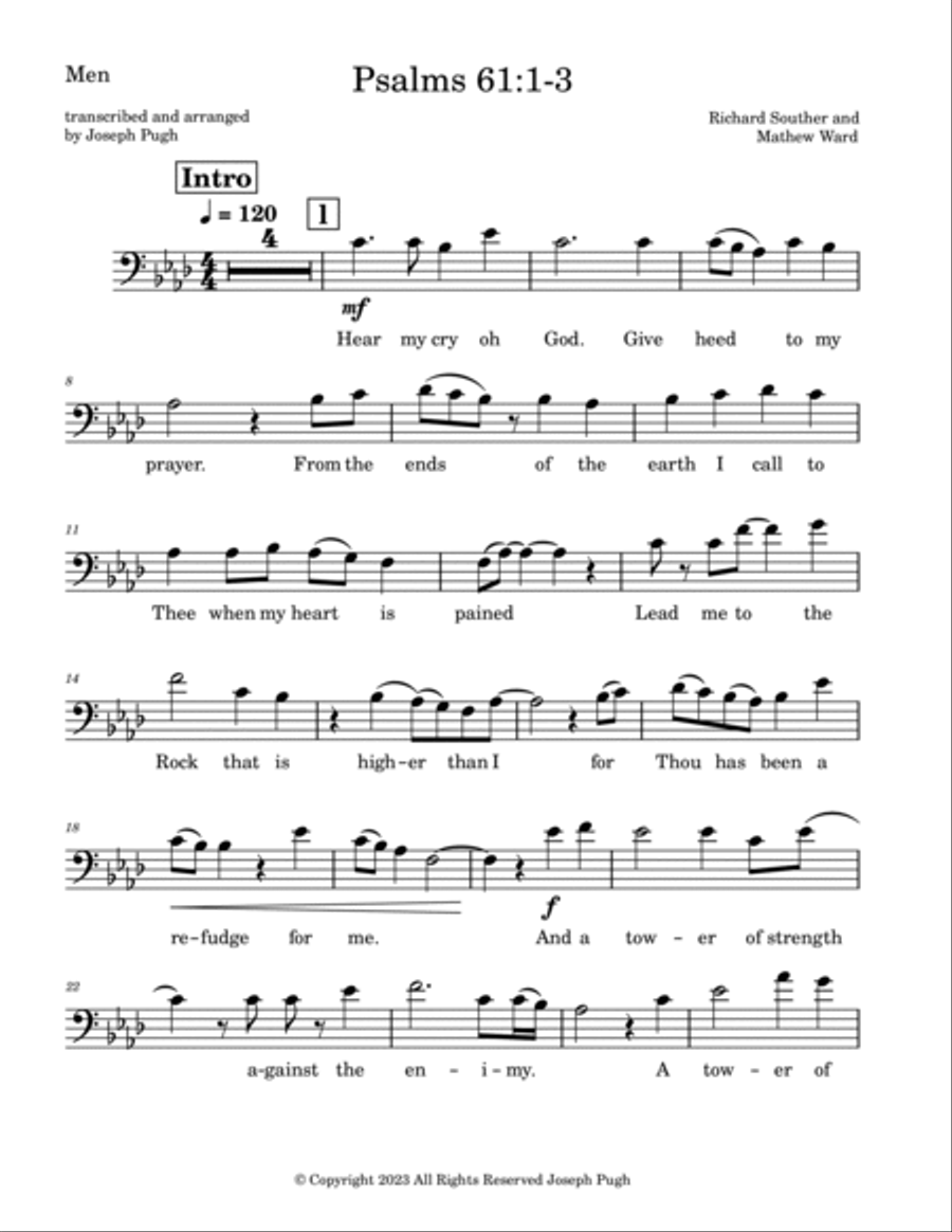 Psalms 61 Psalms 61 4-Part scores gallery preview page 4