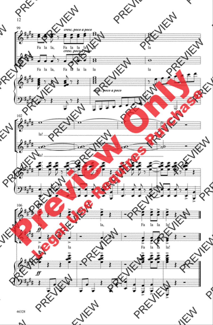 Deck the Hall Deck the Hall Women's Choir scores gallery preview page 12