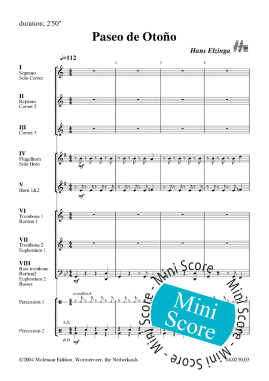 Paseo de Otono Brass Band scores gallery preview page 3
