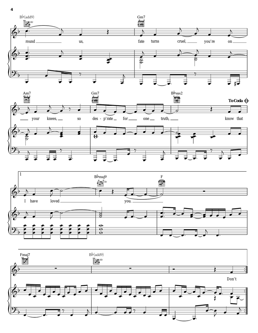 I Have Loved You Piano, Vocal, Guitar scores gallery preview page 4