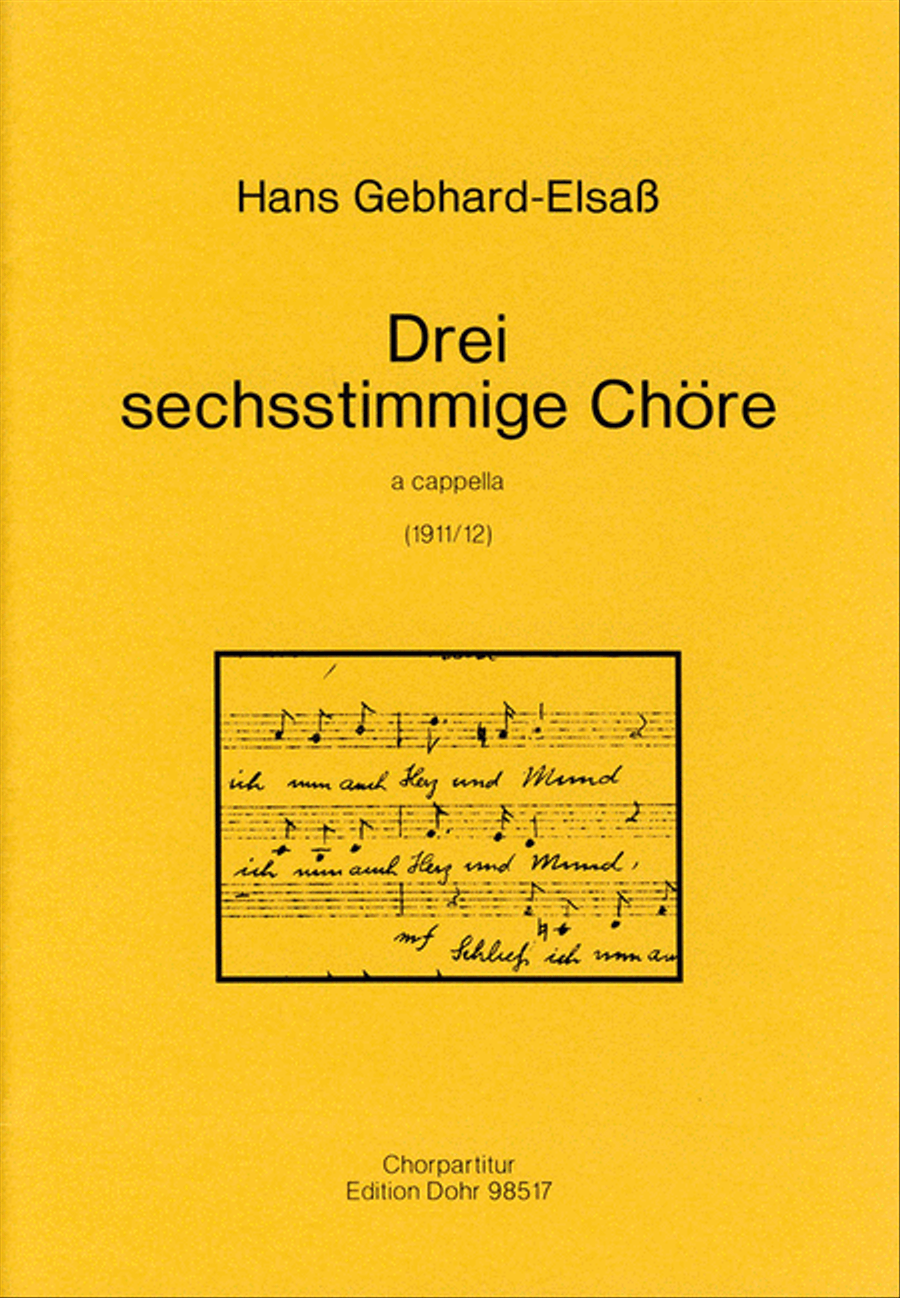 Drei sechsstimmige Chöre a cappella (1911/1912) A Cappella scores gallery preview page 1