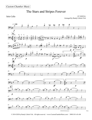 Book cover for Sousa Stars and Stripes Forever (solo cello)