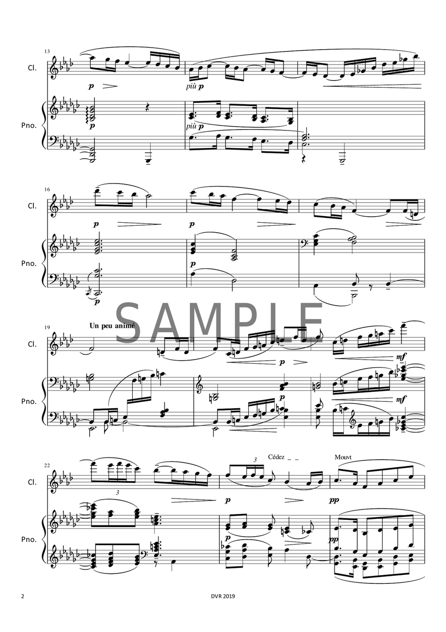 The Girl with the Flaxen Hair (Clarinet and Piano) The Girl with the Flaxen Hair (Clarinet and Piano) Clarinet Solo scores gallery preview page 3