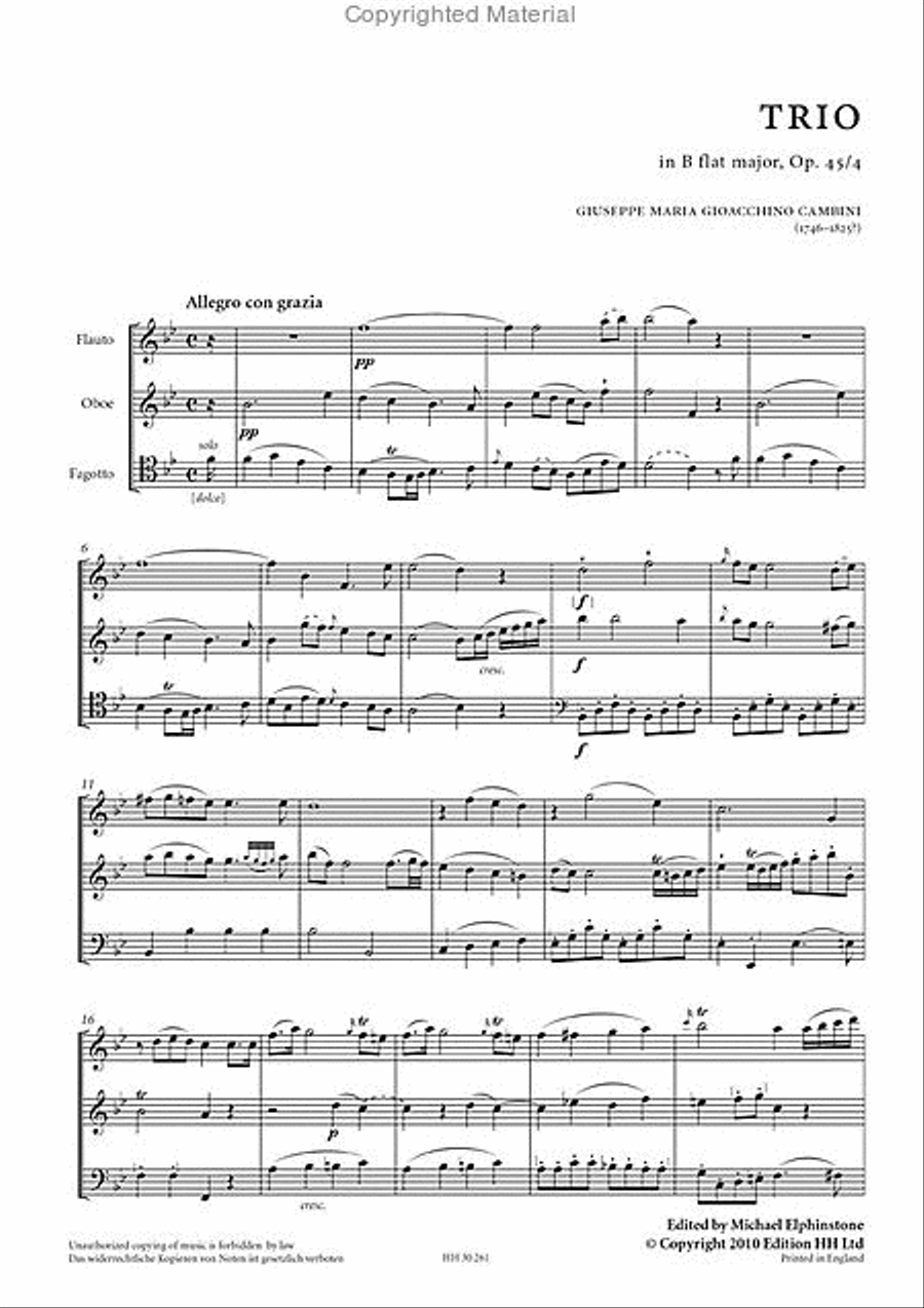 Six Trio Concertans,volume 2 Bassoon scores gallery preview page 2