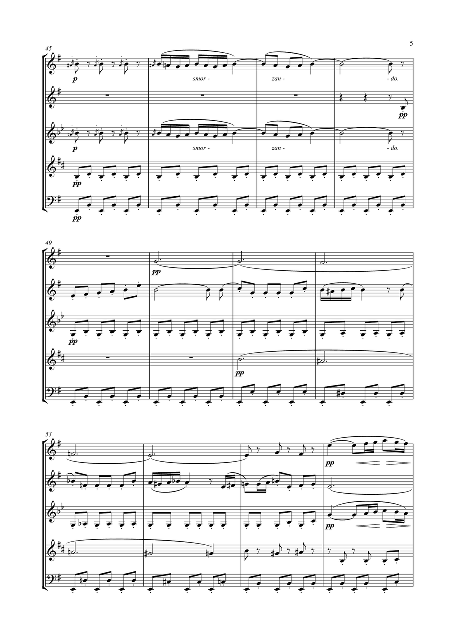 Danse Bohème (from Carmen) for Woodwind Quintet Woodwind Quintet scores gallery preview page 6