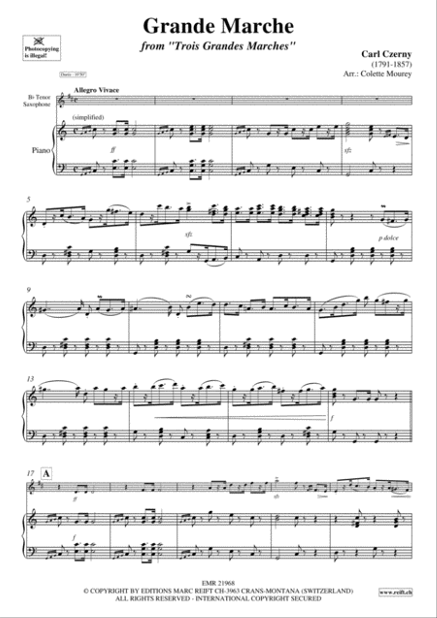 Grande Marche Tenor Saxophone scores gallery preview page 3