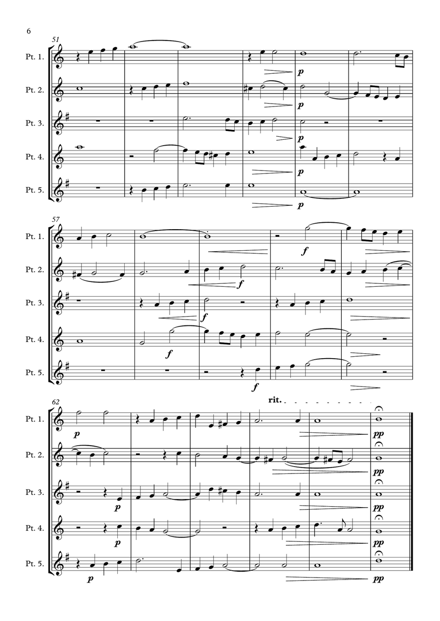 Monteverdi - The Fifth Book of Madrigals (1605) - 1. Cruda Amarilli Brass Ensemble scores gallery preview page 6