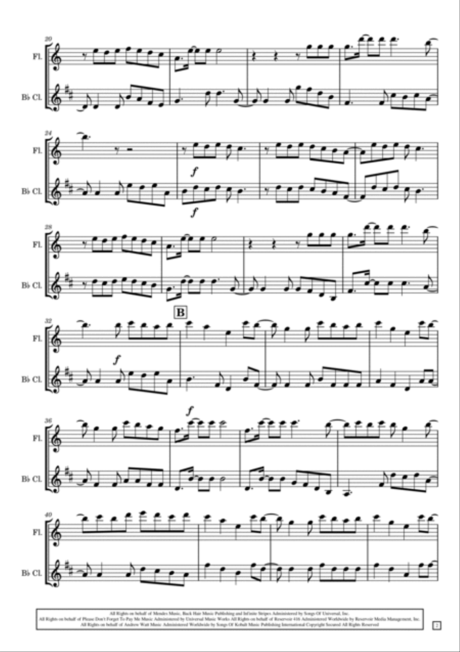 Senorita Senorita Woodwind Duet scores gallery preview page 2