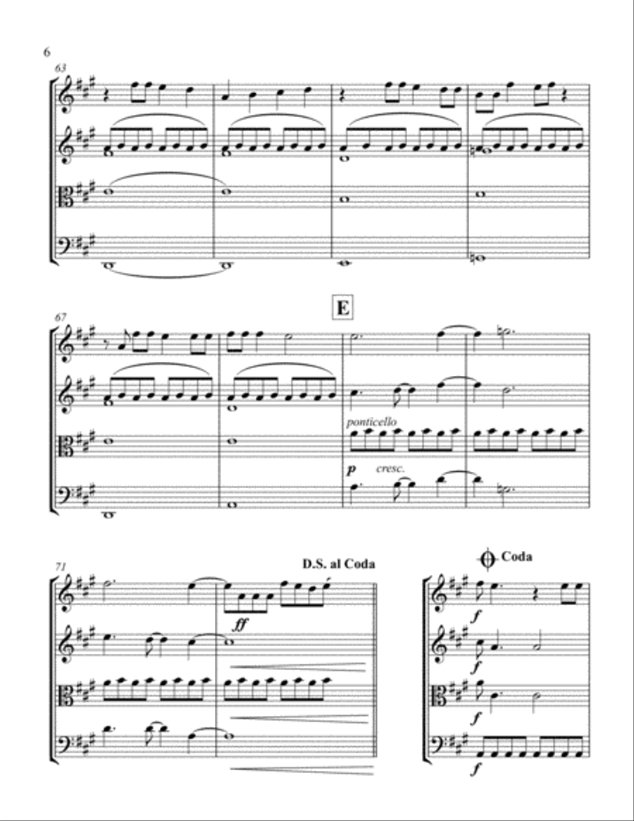 Beautiful Day String Quartet scores gallery preview page 6