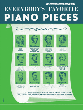 Book cover for Everybody's Favorite Piano Pieces