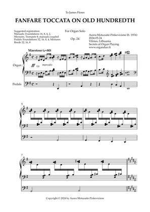 Fanfare Toccata on Old Hundredth, Op. 24 (Organ Solo) by Ausra Motuzaite-Pinkeviciene (2024)