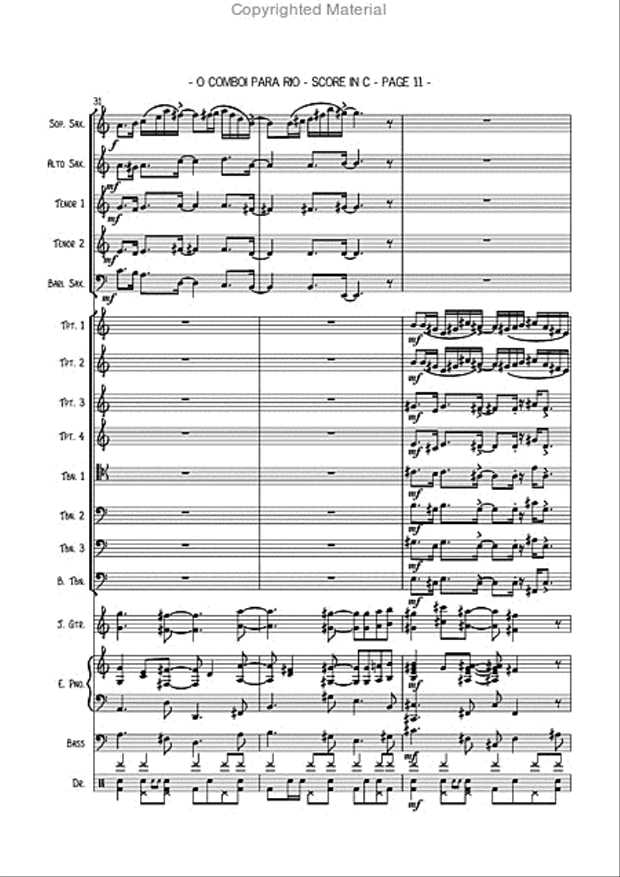 O comboi para rio Jazz Ensemble scores gallery preview page 12
