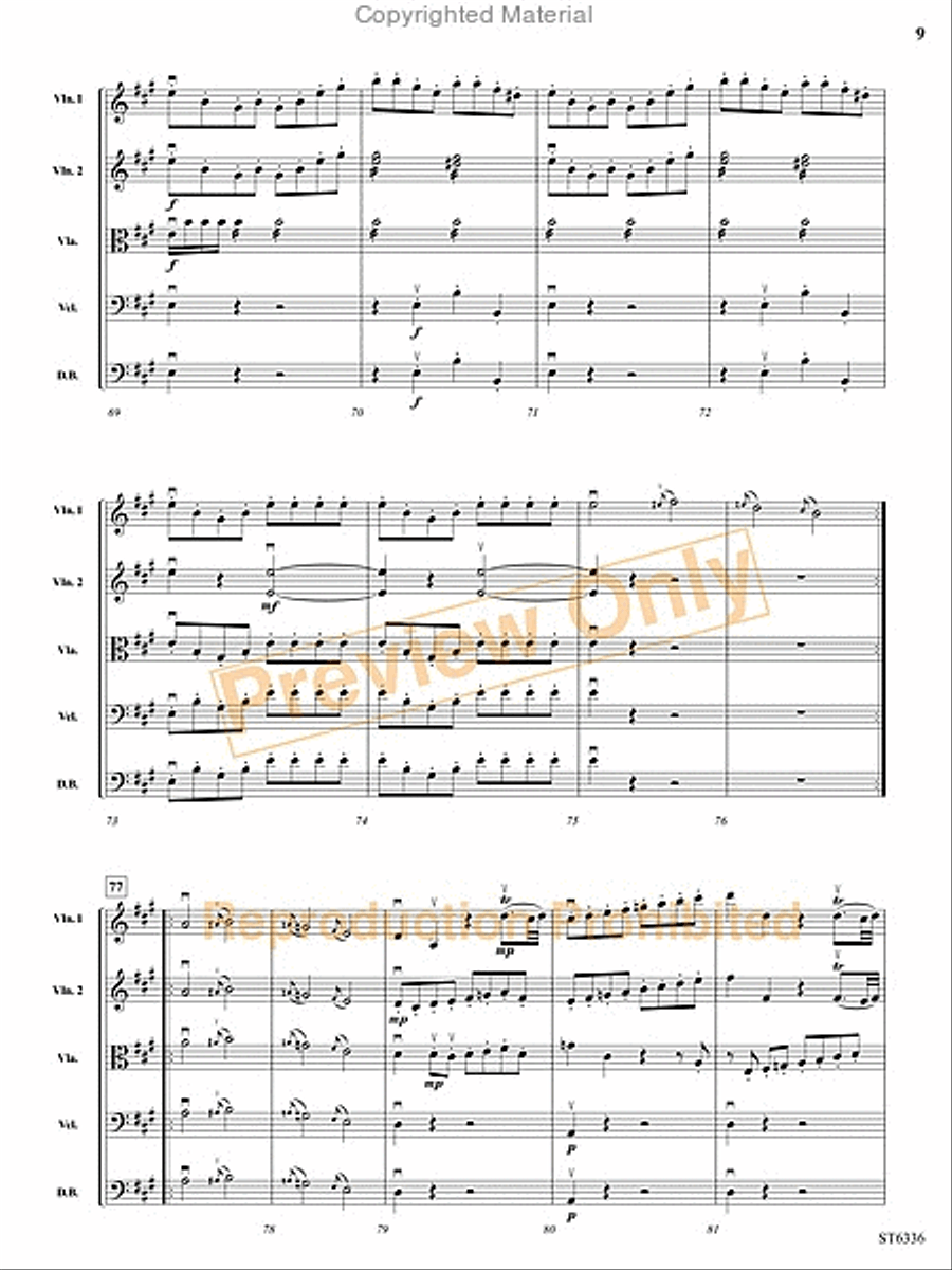 Allegro Moderato String Orchestra scores gallery preview page 10
