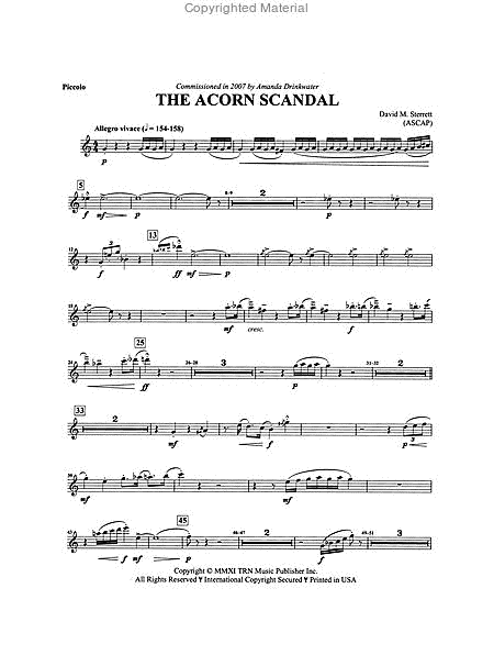 The Acorn Scandal (score & parts) image number null