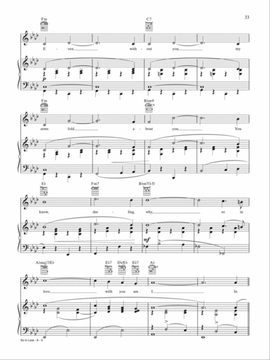 So In Love Piano, Vocal, Guitar scores gallery preview page 3