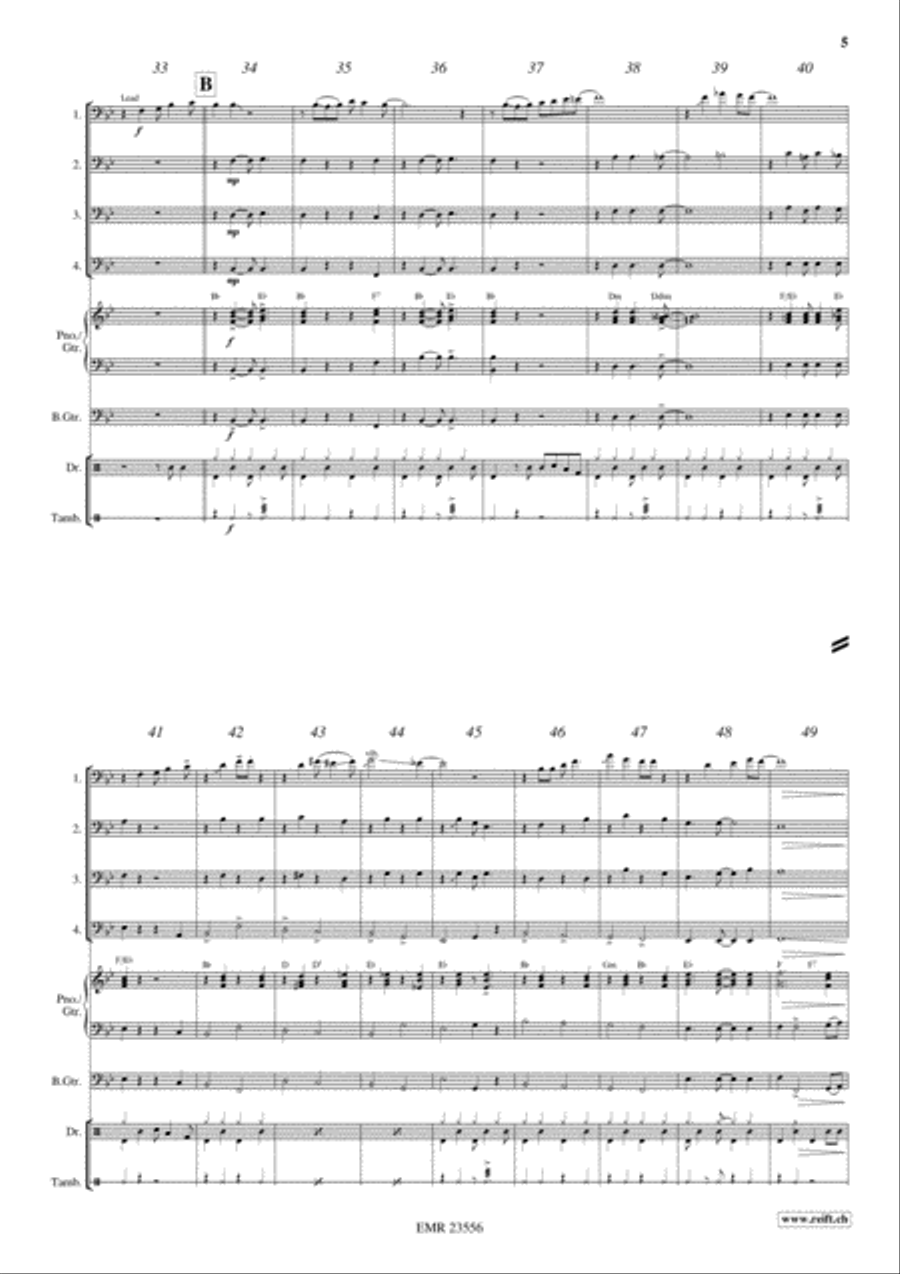 Gospel Time Trombone Quartet scores gallery preview page 5