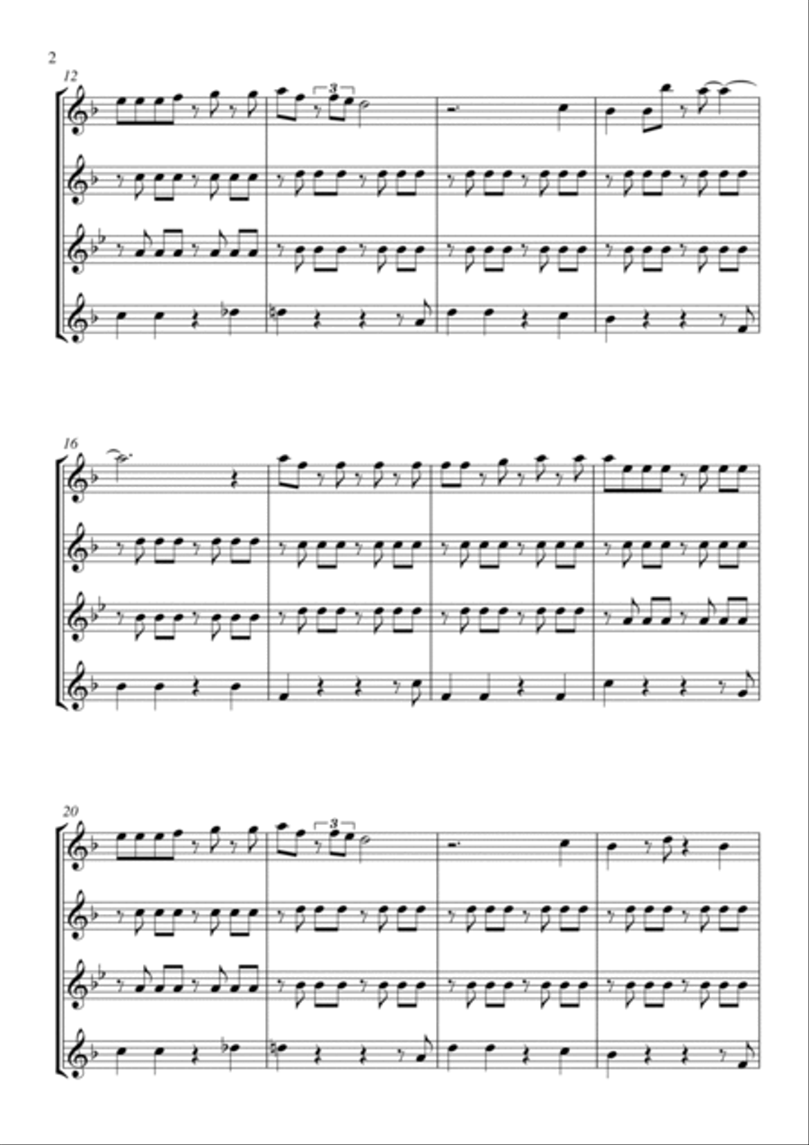 I'm Yours Woodwind Quartet scores gallery preview page 3