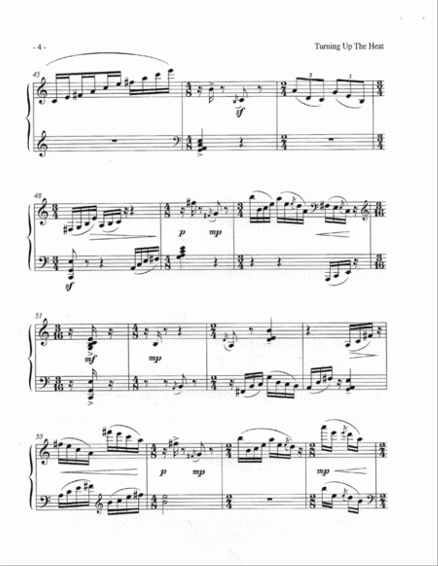 Turning Up the Heat for Solo Piano Piano Solo scores gallery preview page 4
