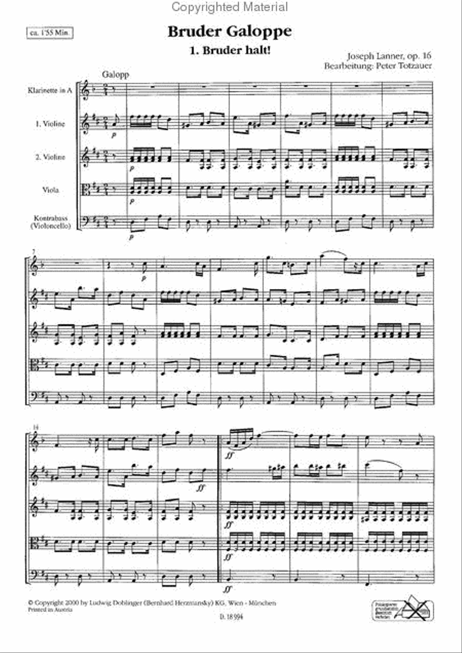 Bruder Galoppe Score and Part scores gallery preview page 2