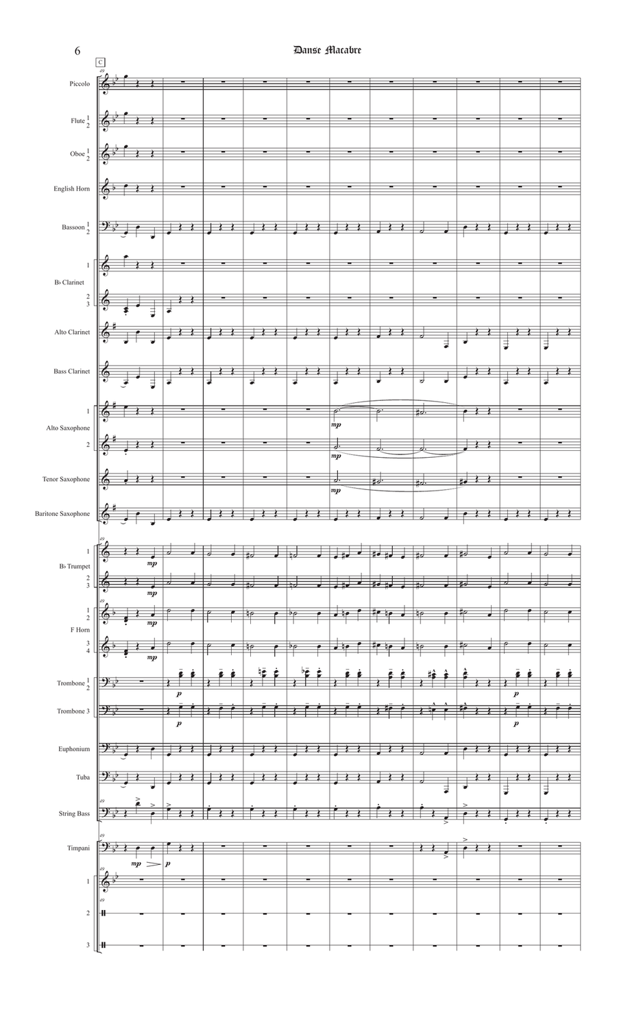 Danse Macabre (Wind Orchestra/Concert Band) Concert Band scores gallery preview page 6