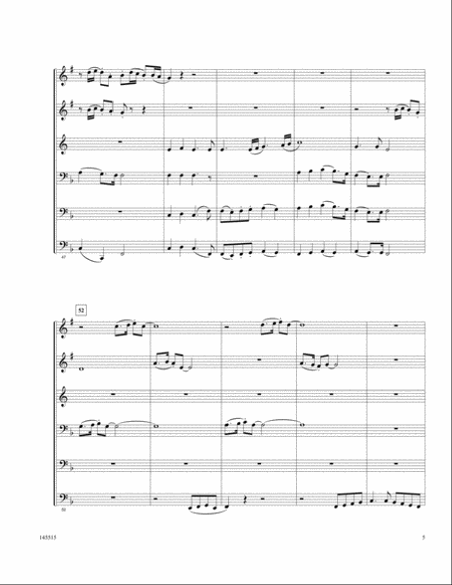Guide Me, O Thou Great Jehovah Brass Quintet scores gallery preview page 5