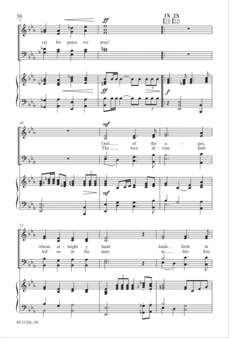Prayers for the Nations 4-Part scores gallery preview page 39