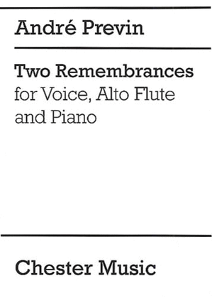 Book cover for Two Remembrances