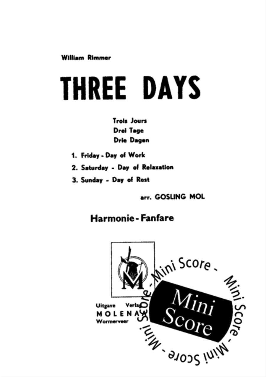 Three Days Three Days Concert Band scores gallery preview page 3