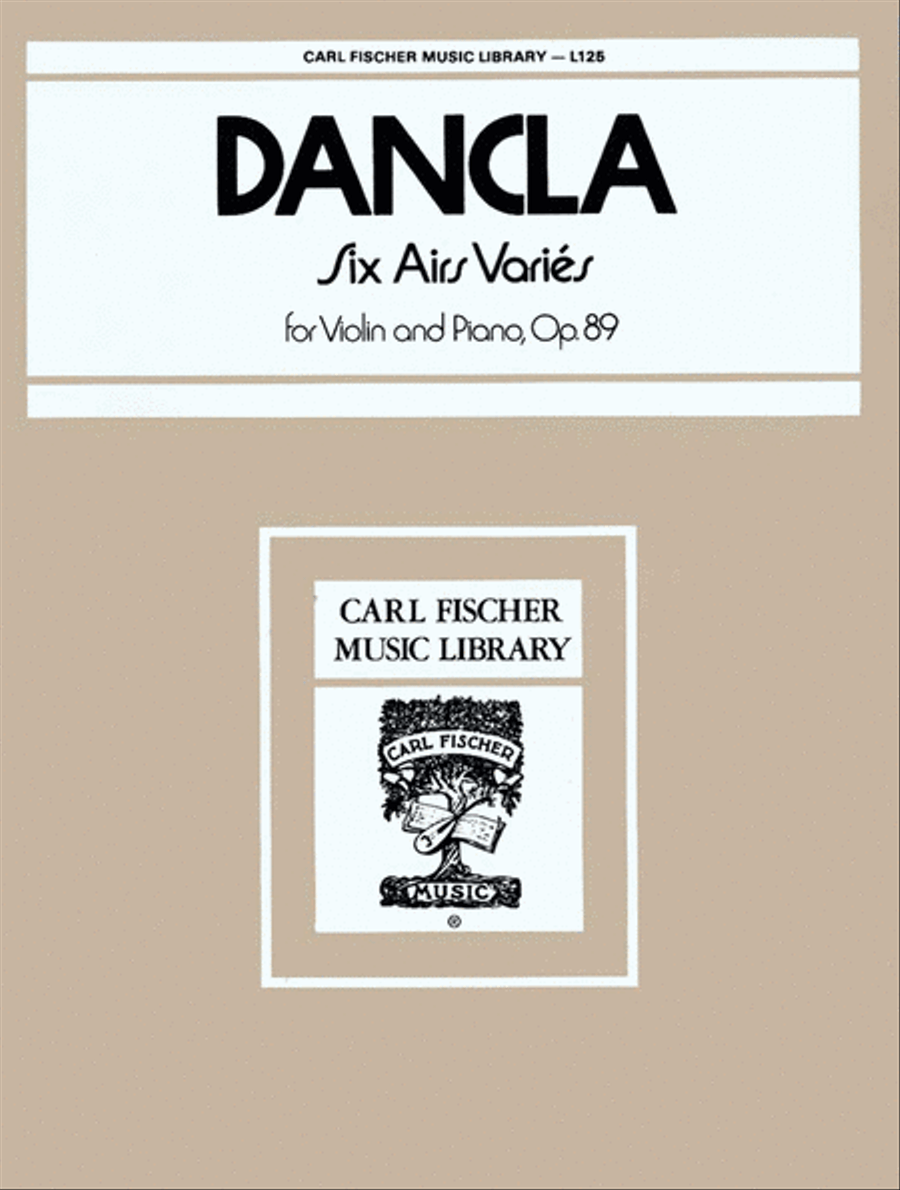 Six Airs Varies, Op. 89 Violin Solo scores gallery preview page 1