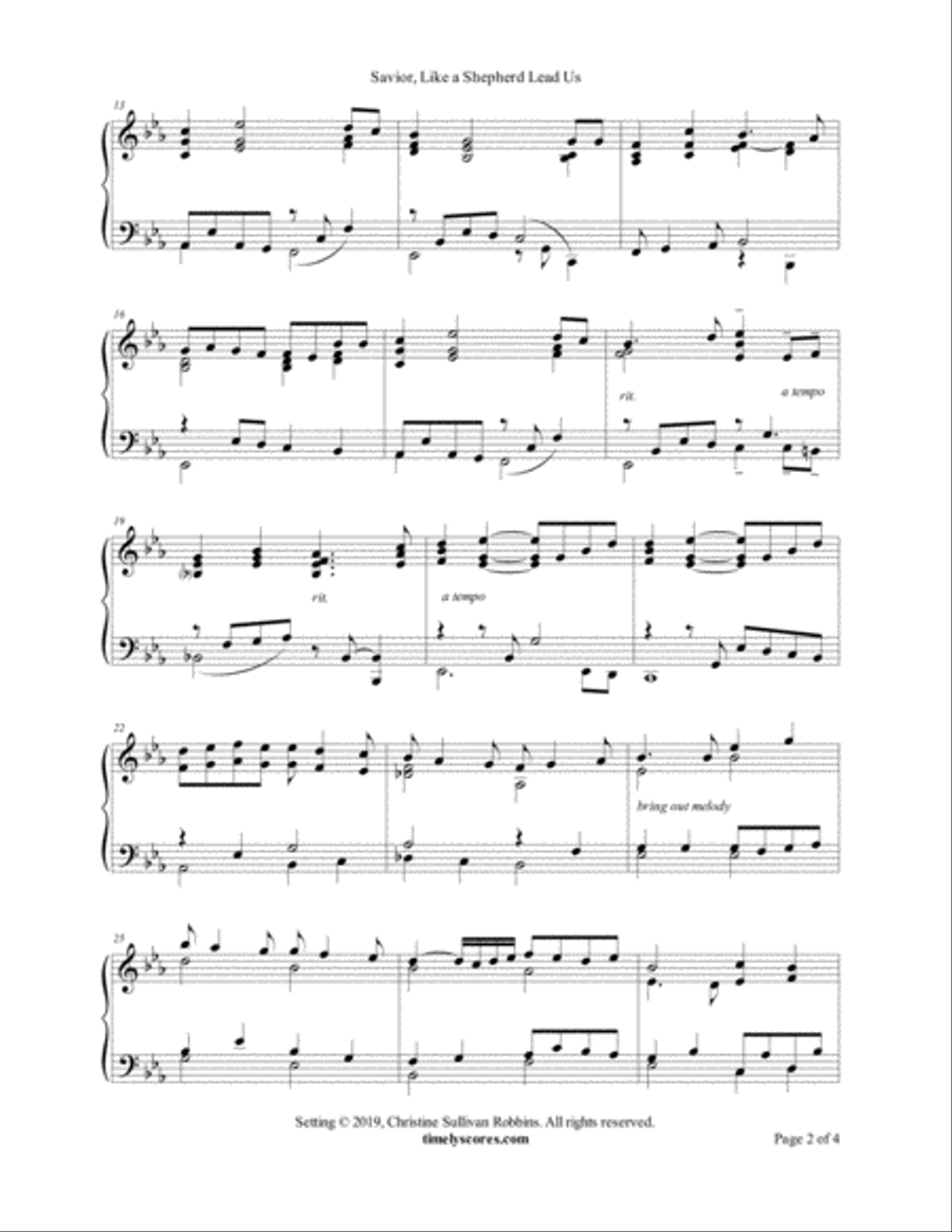 Savior, Like a Shepherd Lead Us Piano Solo scores gallery preview page 2
