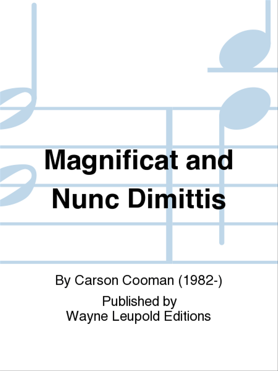 Book cover for Magnificat and Nunc Dimittis