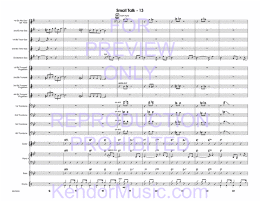 Small Talk Jazz Ensemble scores gallery preview page 14