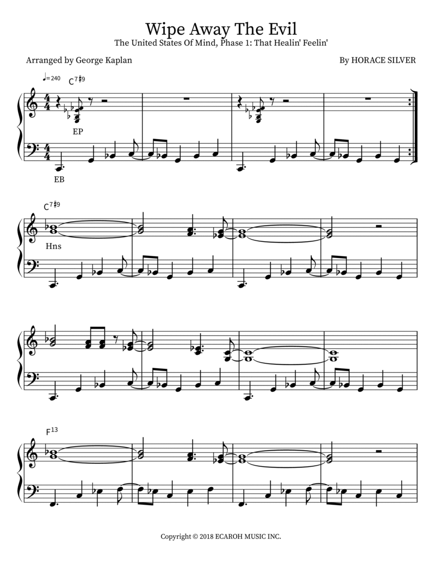 Wipe Away The Evil Wipe Away The Evil Small Ensemble scores gallery preview page 1