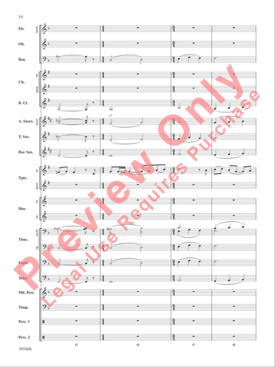 Carols from the British Isles Concert Band scores gallery preview page 15